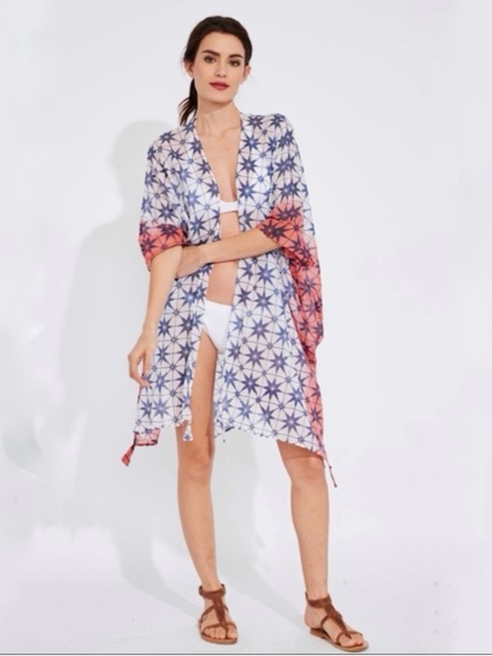 Roberta Roller Rabbit Slate Beach Shrug